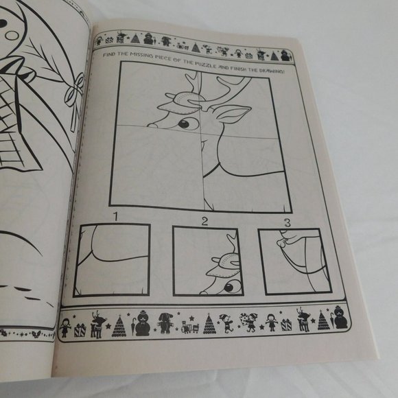 2 Rudolph The Red-Nosed Reindeer Christmas Jumbo Coloring & Activity Books New - Picture 4 of 12